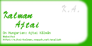 kalman ajtai business card