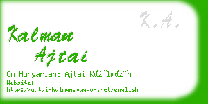 kalman ajtai business card